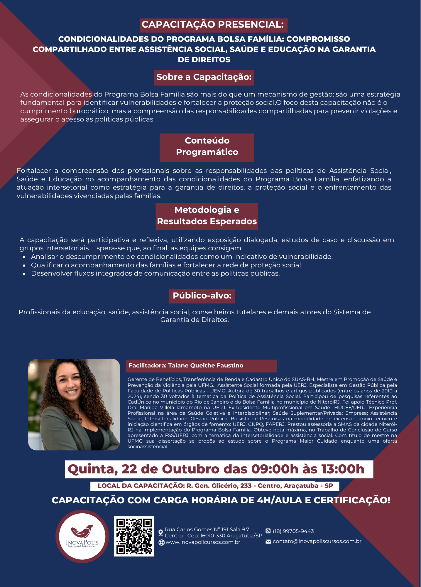 Condicionalidades do Programa Bolsa Família: compromisso compartilhado entre Assistência Social, Saúde e Educação na garantia de direitos - Araçatuba