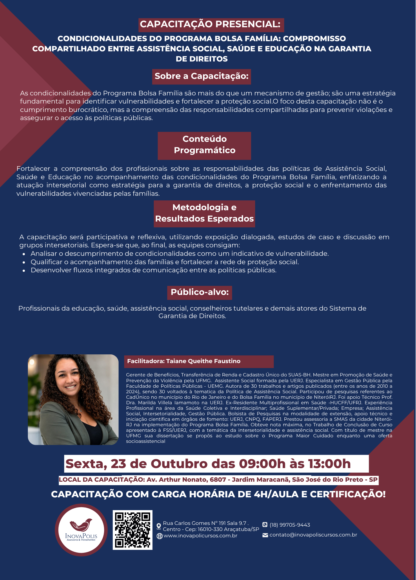 Condicionalidades do Programa Bolsa Família: compromisso compartilhado entre Assistência Social, Saúde e Educação na garantia de direitos - São José do Rio Preto